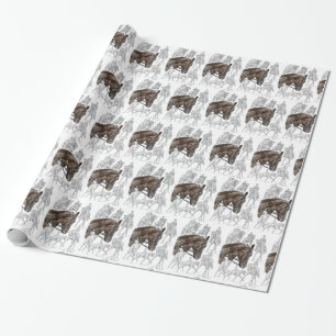 Collected Dressage Horses FEI Wrapping Paper