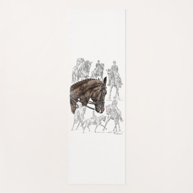 Collected Dressage Horses FEI Yoga Mat (Front)