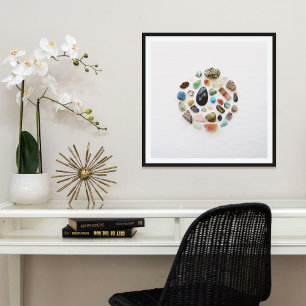 Collected Gemstones Rocks Crystals Glam Art Print