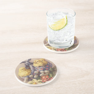 Collecting Easter Chicks Coaster