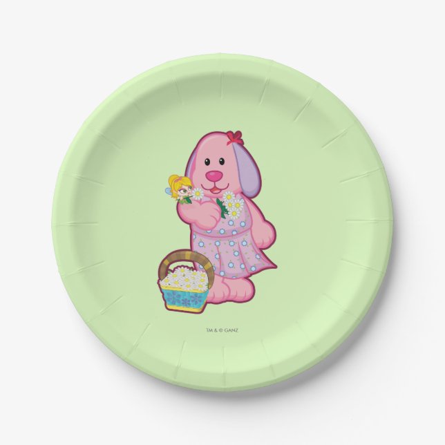 Collecting Flowers with Melanie Paper Plate (Front)