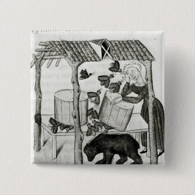 Collecting Honey 15 Cm Square Badge (Front)