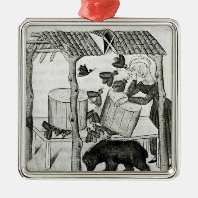 Collecting Honey Metal Tree Decoration (Front)