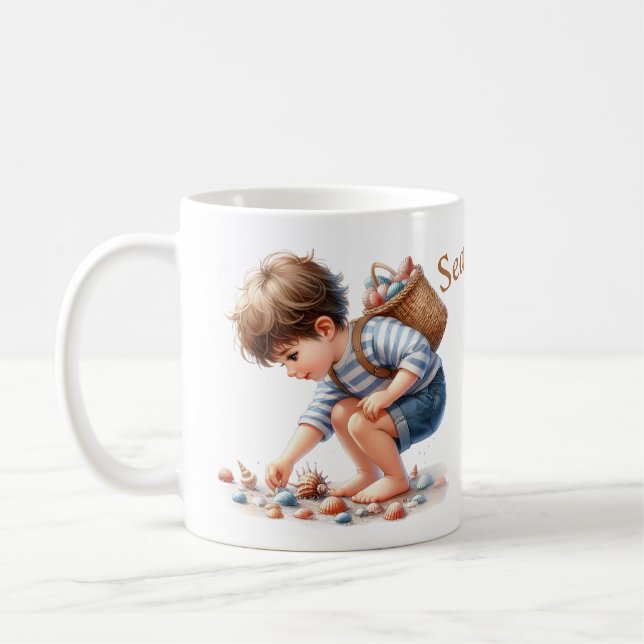 Collecting Seashells  Coffee Mug (Left)
