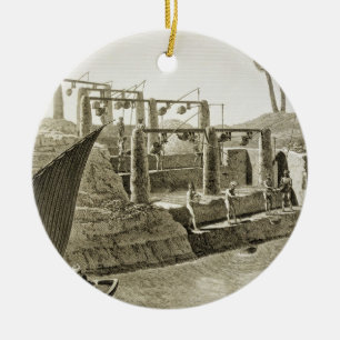 Collecting Water from the Nile, plate 6 from Volum Ceramic Tree Decoration