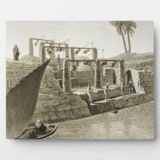 Collecting Water from the Nile, plate 6 from Volum Plaque (Front)