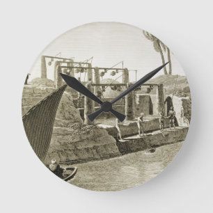 Collecting Water from the Nile, plate 6 from Volum Round Clock