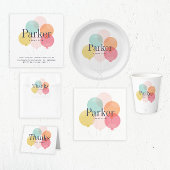 Balloon bunch happy birthday folded greeting card
