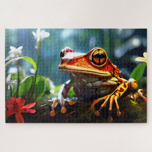 Collection Colourful Frog Jigsaw Puzzles