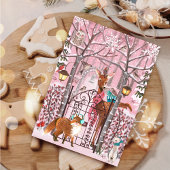 Cute Woodland Animals Christmas Holiday Wrapping Paper