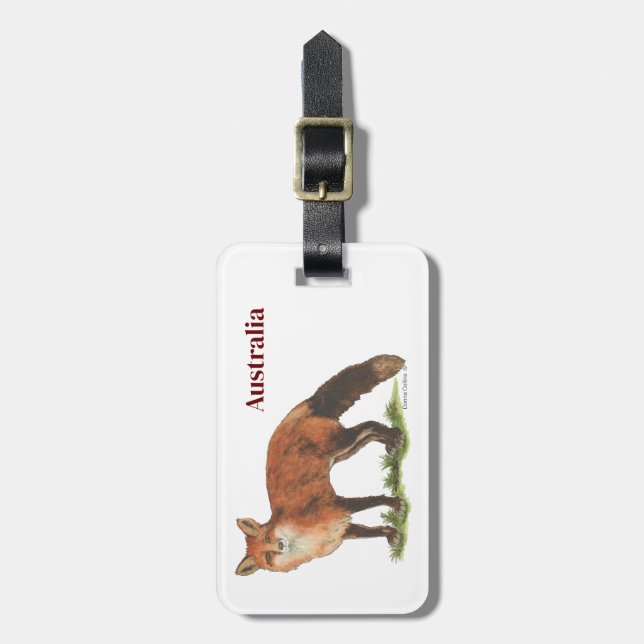Collection Fox Luggage Tag (Front Vertical)