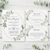 Bridal Shower Sign Geometric Greenery Eucalyptus (Personalise this independent creator's collection.)