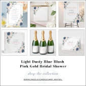 Dusty Blue Blush Pink Gold Advice To The Bride Postcard