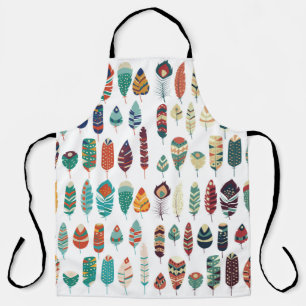Collection of boho vintage tribal ethnic hand draw apron