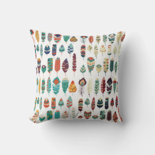Collection of boho vintage tribal ethnic hand draw cushion