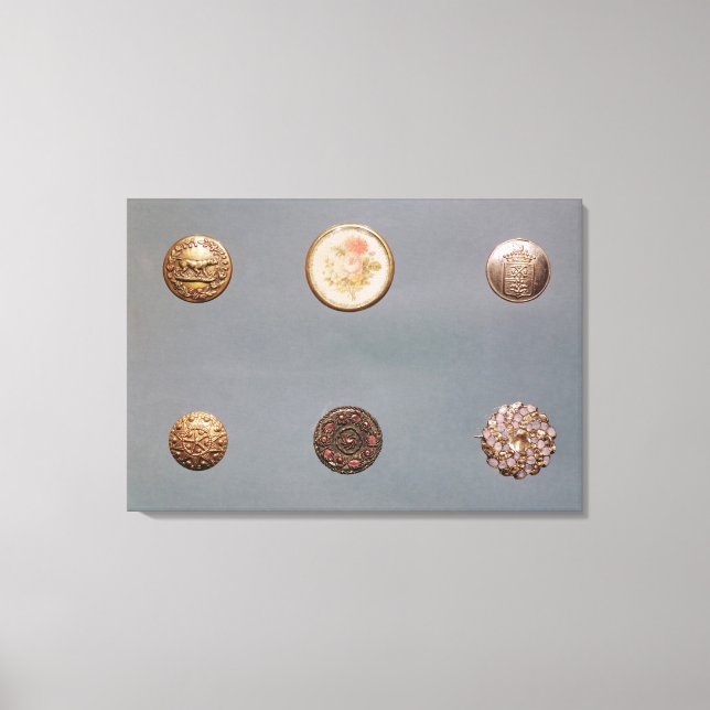 Collection of buttons canvas print (Front)