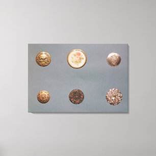 Collection of buttons canvas print