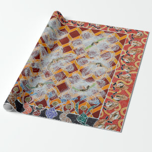 Collection of canvas masterpieces painted on canva wrapping paper