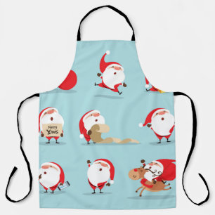 Collection of christmas santa claus apron