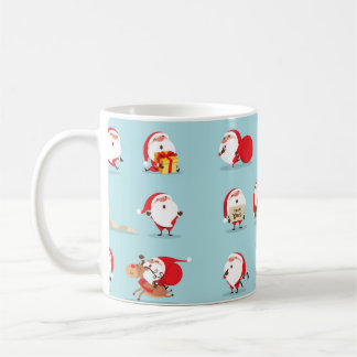Collection of christmas santa claus coffee mug