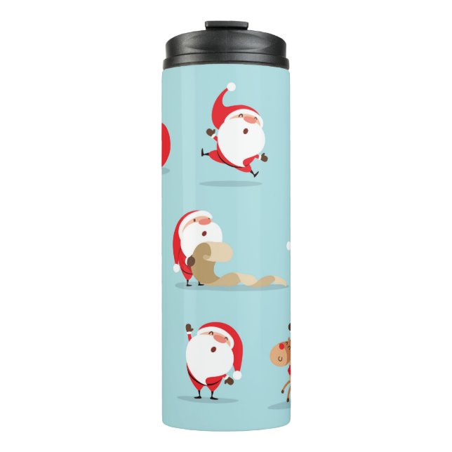 Collection of christmas santa claus thermal tumbler (Front)