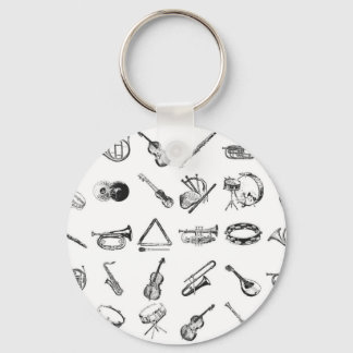Collection of classical musical instruments key ring