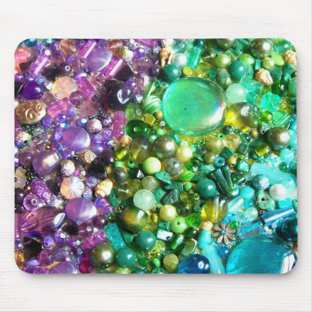 Collection of Colourful Beads Mouse Mat (Front)