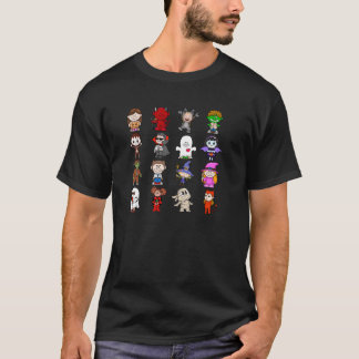Collection of Creatures Ghosts Witches Zombie Hall T-Shirt