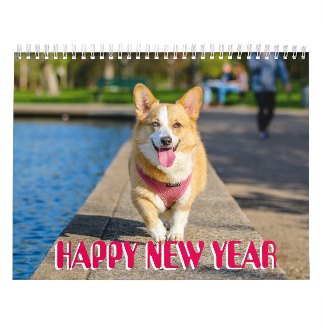Collection of cutest puppies photo Happy New Year Calendar (Cover)