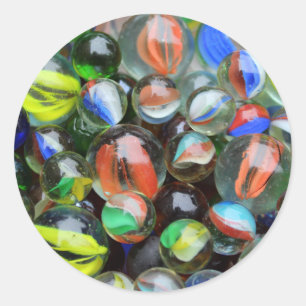 Collection of Glass Marbles Classic Round Sticker