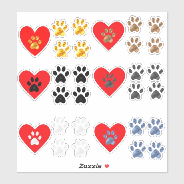 Collection of Hearts & Paws (Sheet)