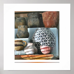 Collection of Native American Pottery poster