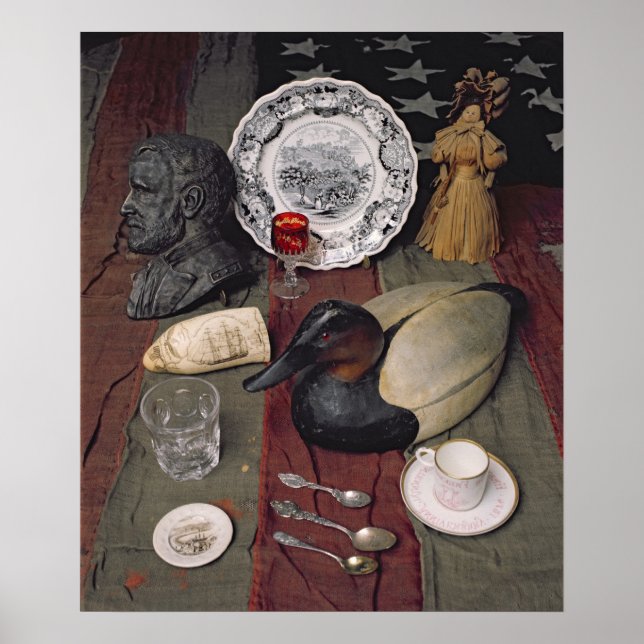 Collection of objects, including a cup poster (Front)
