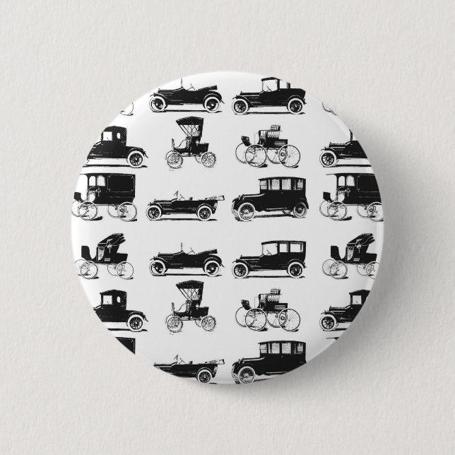 Collection of old and classic cars 6 cm round badge (Front)