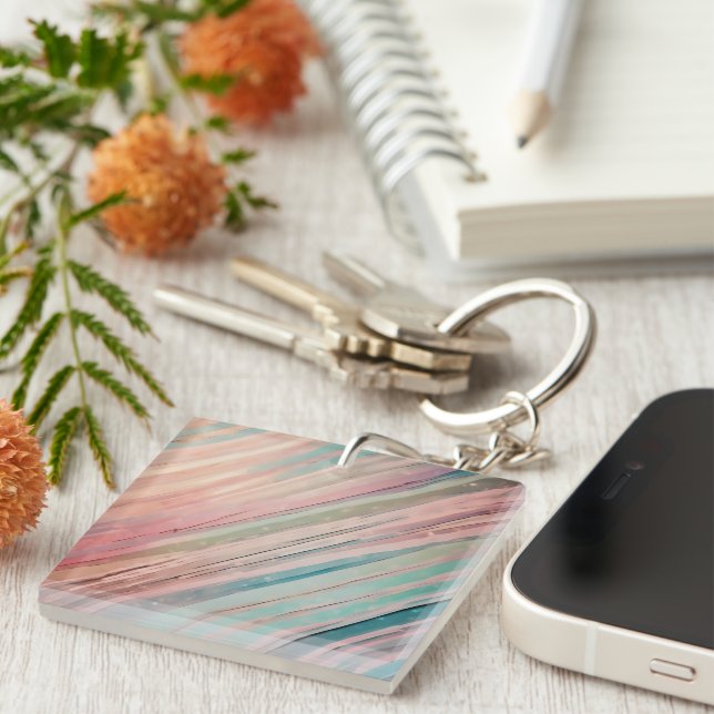 Collection of Pastel Patterns Key Ring (Front Right)