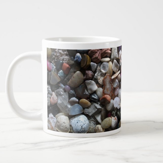 Collection of  Rocks and Minerals Large Coffee Mug (Left)