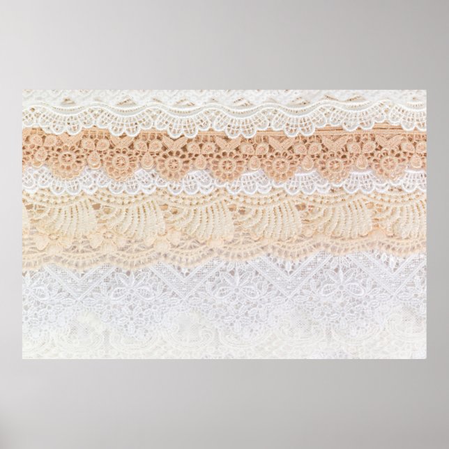 Collection of seamless ornamental floral lace trac poster (Front)