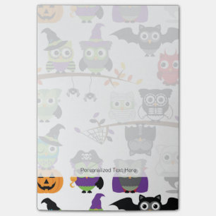 Collection Of Spooky Halloween Owls Post-it Notes