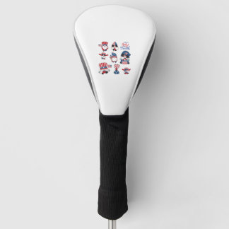 Collection of th of July Gnomes   Golf Head Cover