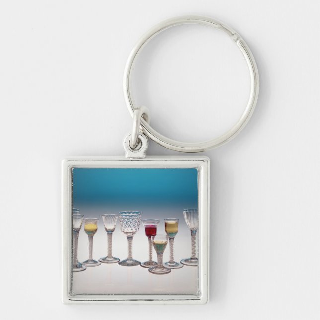 Collection of wine glasses, c.1755-60 key ring (Front)