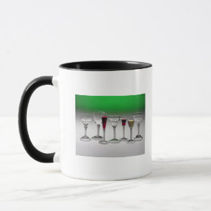 Collection of wine glasses with twist stems mug