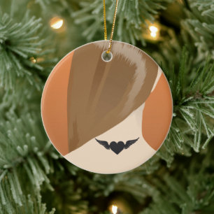 Collection Of Woman Neck Tattoo Art Print, No 1/10 Ceramic Tree Decoration