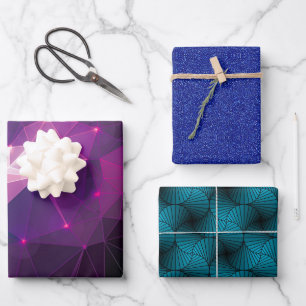 Collection pattern wrapping paper sheet