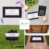 Purple Pink Blue Paw Prints Professional Pet Salon Doormat