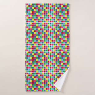 Collection vintage background design with colourfu bath towel