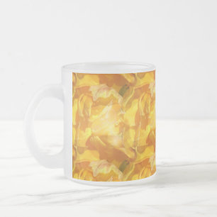 collective bloom frosted glass coffee mug