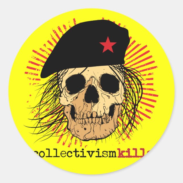 Collectivism Kills Classic Round Sticker (Front)