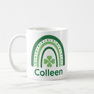 Colleen Name Clover Boho Rainbow Coffee Mug