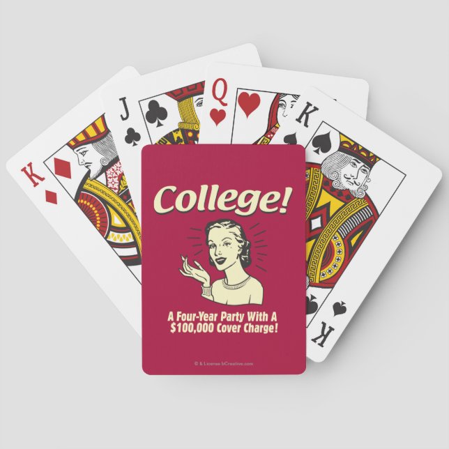 College: 4 Year Party 100,000 Cover Playing Cards (Back)