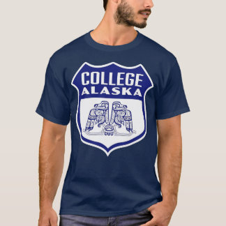 College Alaska Retro Bird Shield Blue T-Shirt
